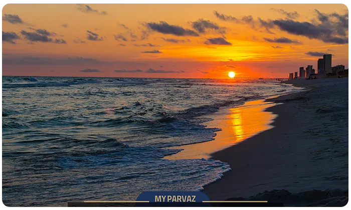 Sunset on the beach of Floria